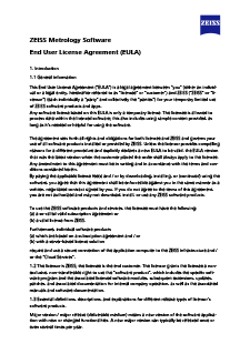 Náhled obrázku ZEISS Metrology Software End User License Agreement (EULA)
