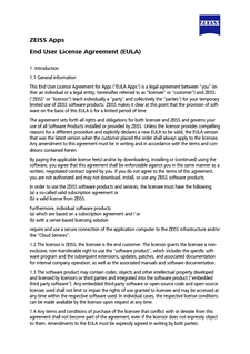 Náhled obrázku ZEISS Apps End User License Agreement (EULA)