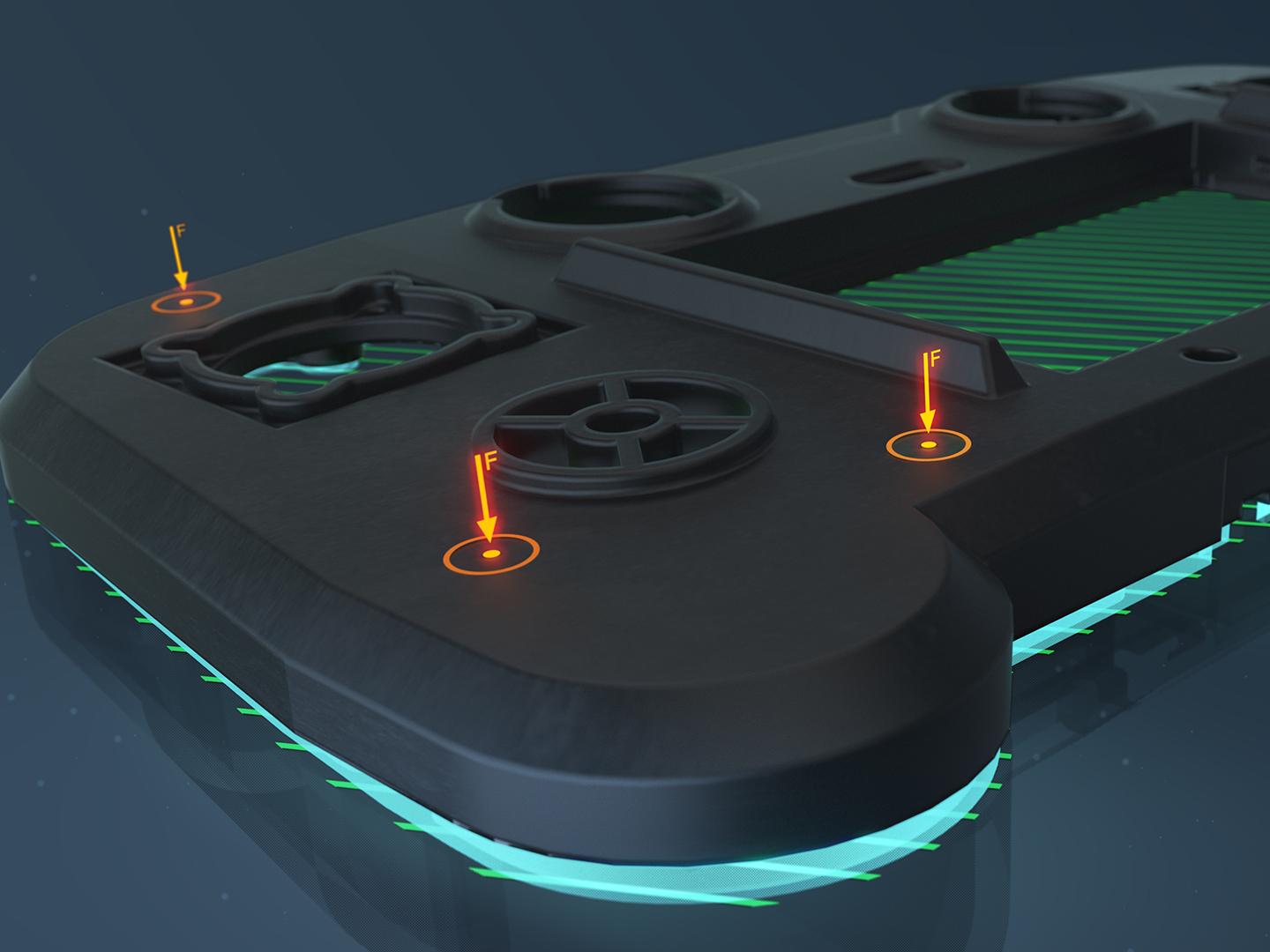 Virtuální upínání při digitalizaci plastových dílů