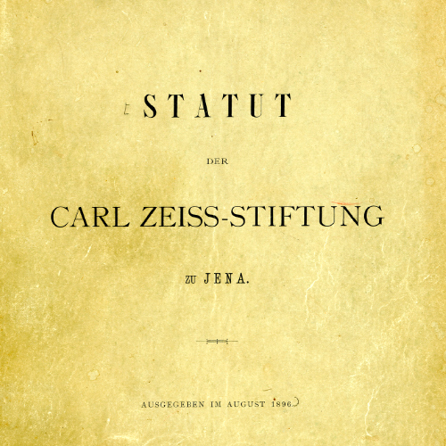 Obrázek sochy Carla Zeisse. 