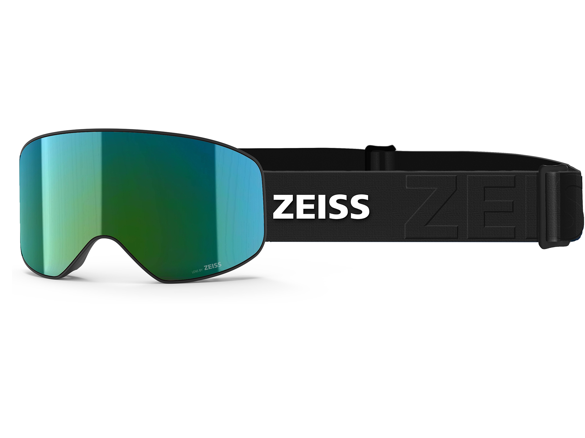 Lyžařské brýle ZEISS s tyrkysovými skly a černým páskem