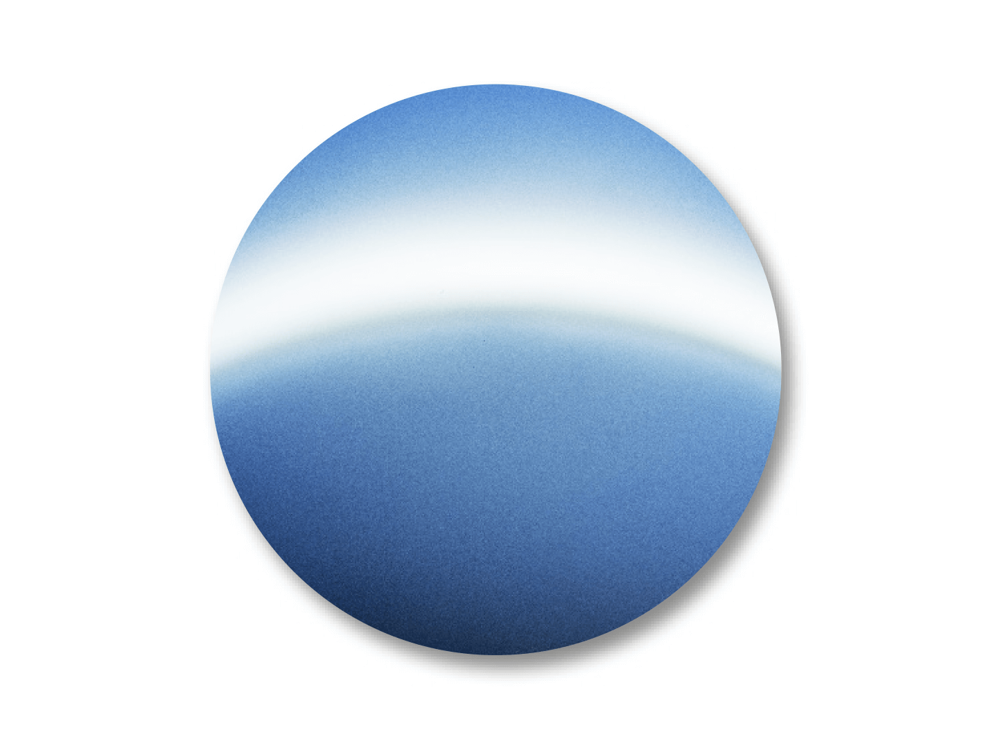 Příklad odstínu sytě modrých zrcadlovek DuraVision. 