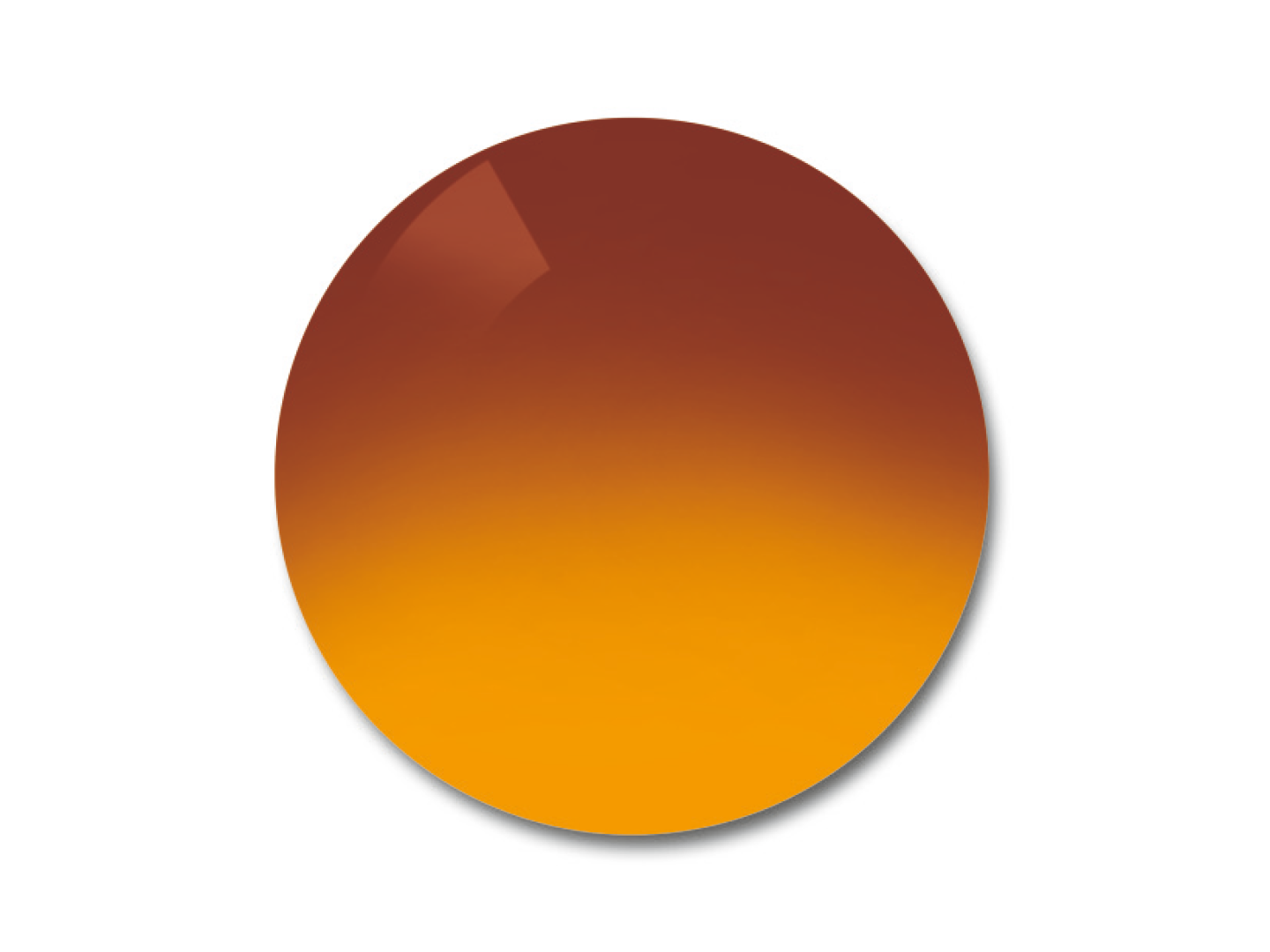 Příklad odstínu čoček ProGolf Gradient 75/25 %, který je vhodný do špatné viditelnosti. 