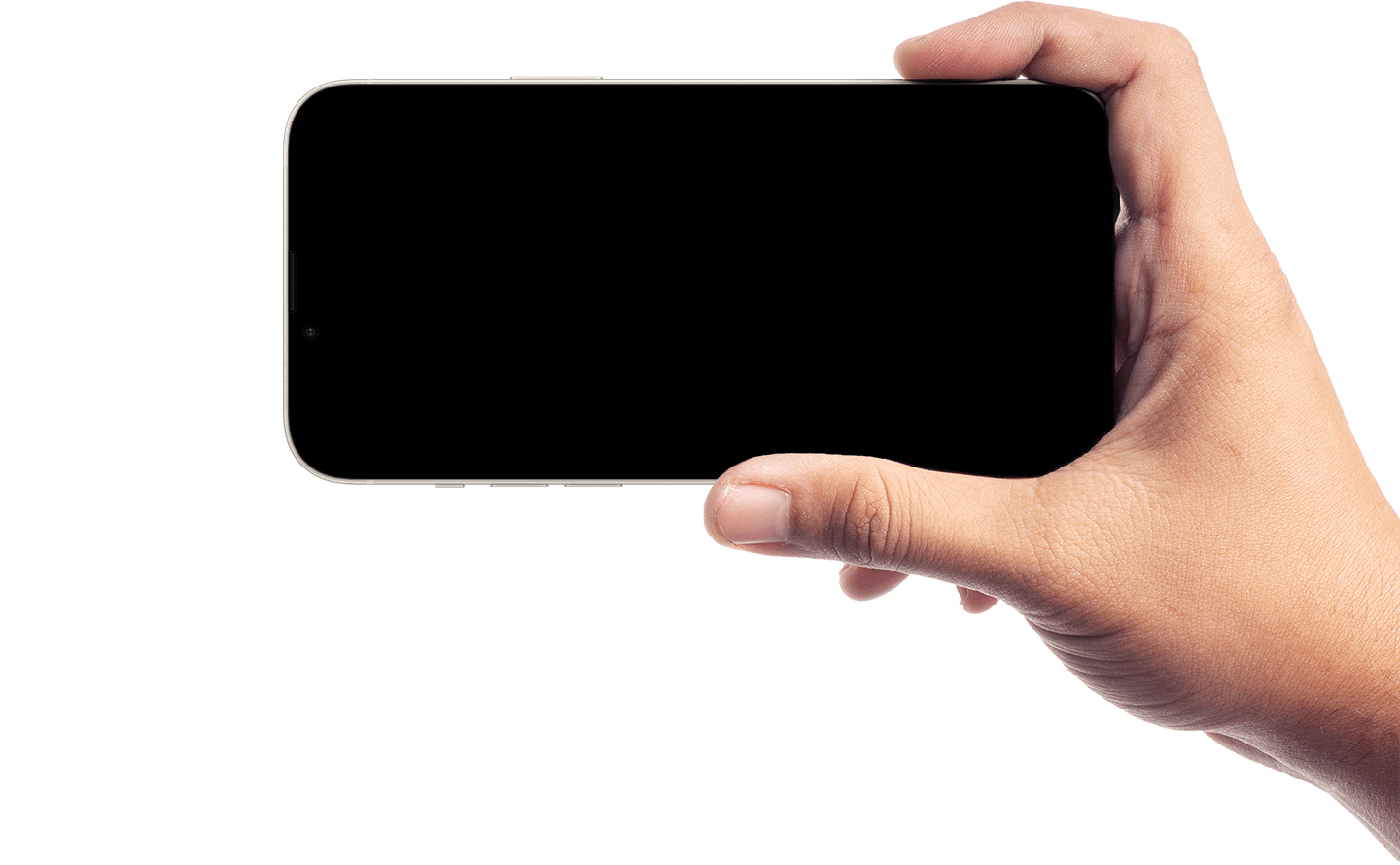 Pohled osoby procházející ilustrovaným městem, ve kterém se objeví chytrý telefon.
